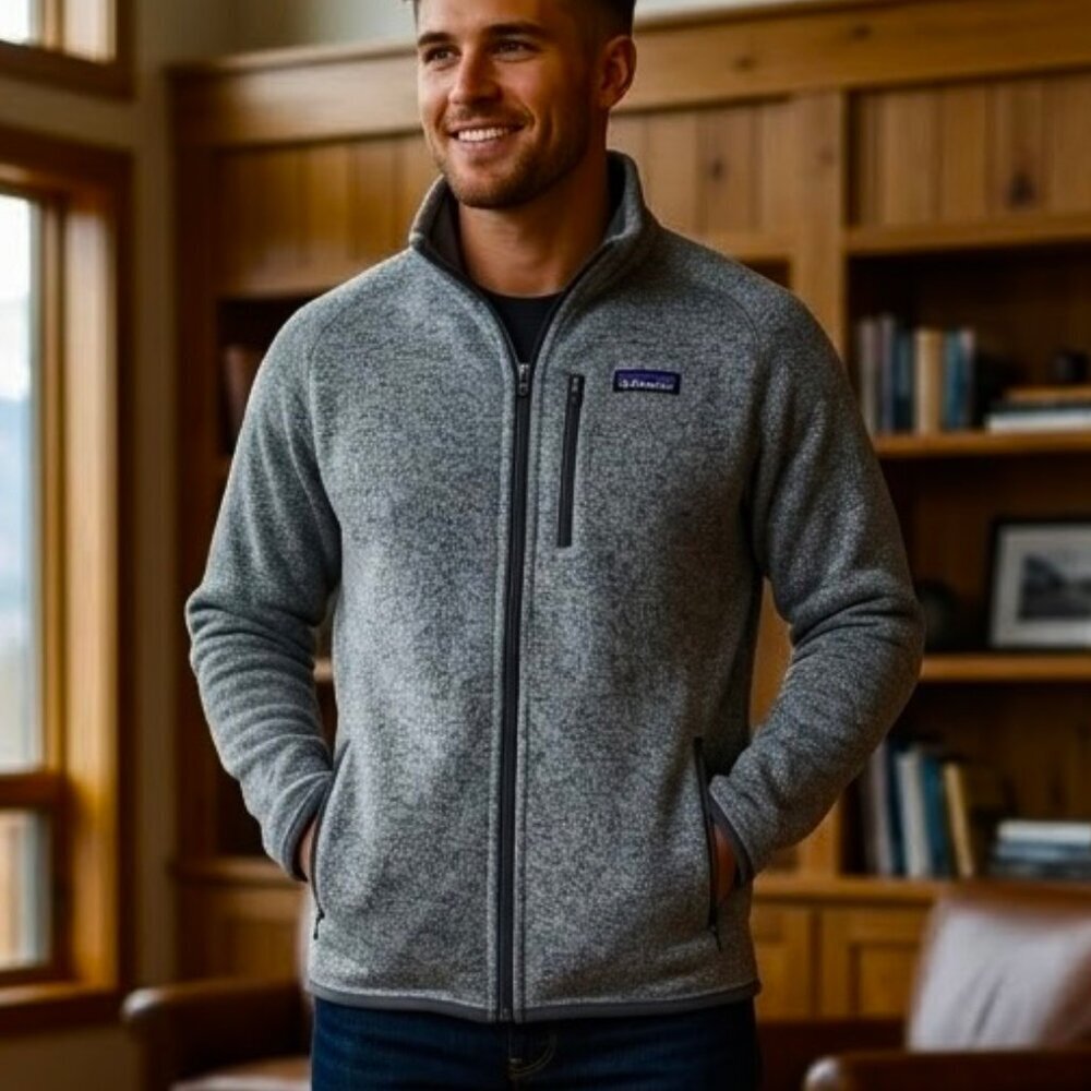 NWOT Men's Patagonia Better Sweater Fleece Zip Front Jacket Gray Size XL